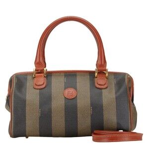 FENDI Black Leather Shoulder Bag